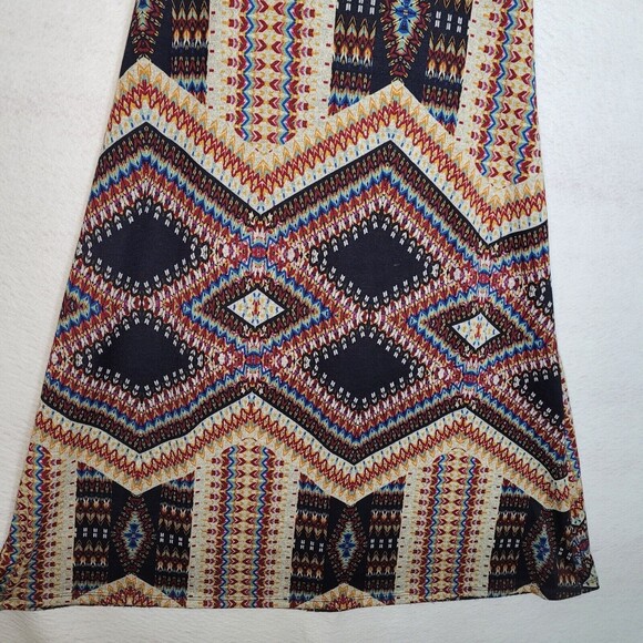 Living Doll Los Angeles Tribal Print Stretch  Maxi Skirt Size XL colorful - Picture 10 of 13